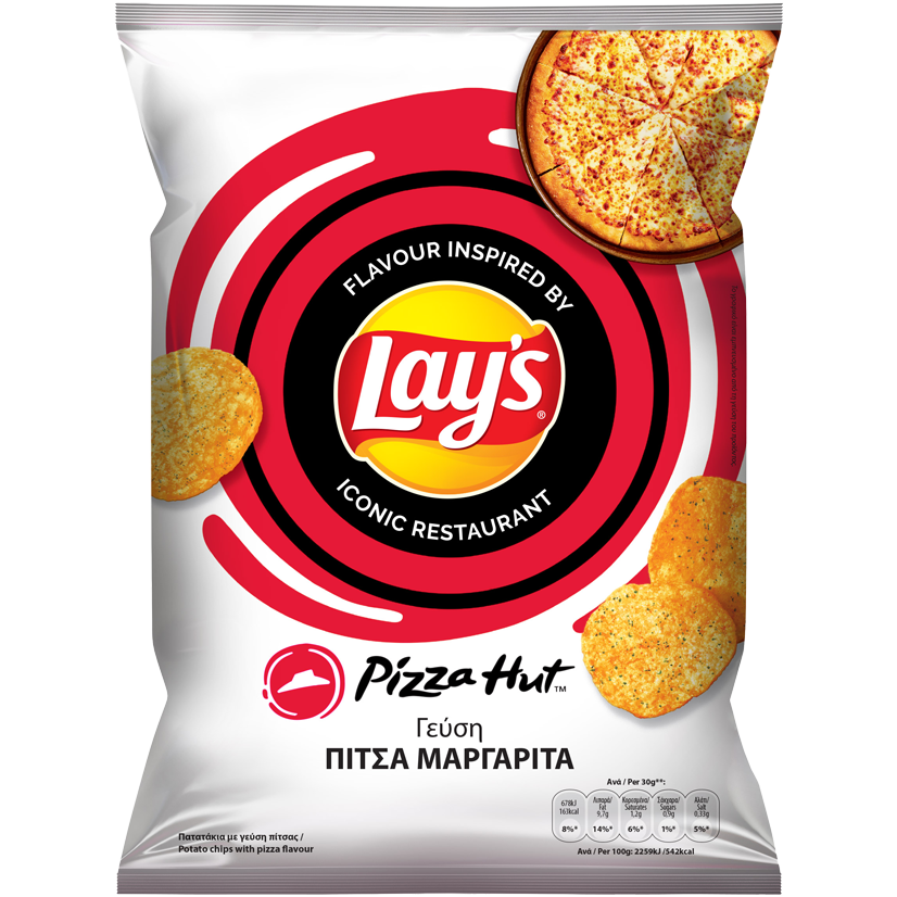 Lay's Pizza Hut Γεύση Πίτσα Μαργαρίτα